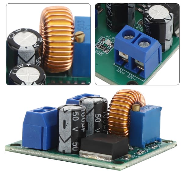 DC 3V-36V til 5V-36V Justerbar Step-Up Boost Konverter Modul 150W med Høj Effekt