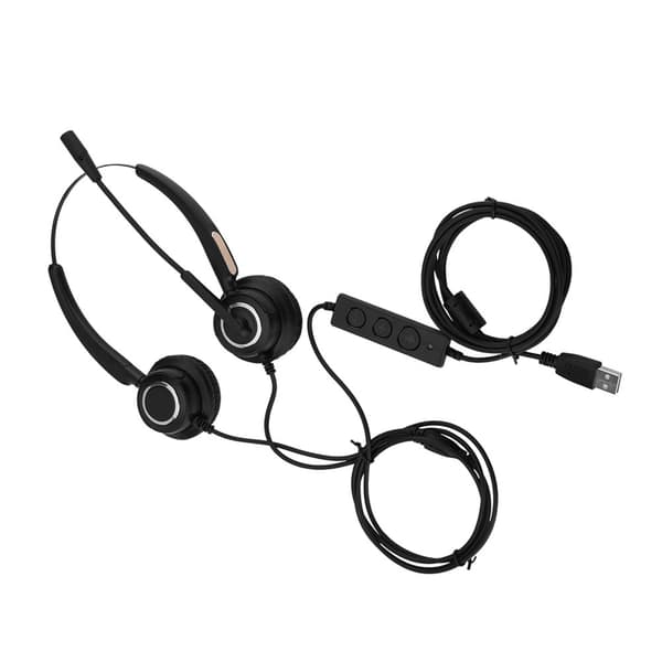 Call Center USB-headset Lättvikt Brusreducerande USB Call Center-headset med mikrofon