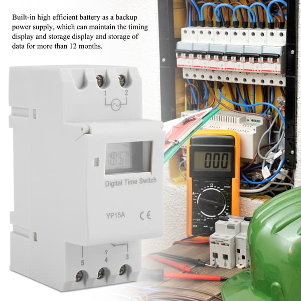 16A Digital LCD Strömtimer Programmerbart Relä Tidsbrytare (AC220V)