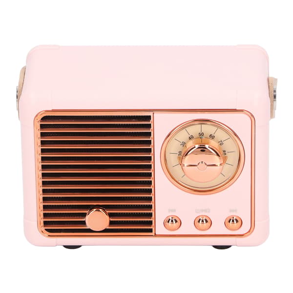 Bärbar Bluetooth-högtalare Mini Kompakt Trådlös Retro Stöd Radioprogram för Utomhusbruk