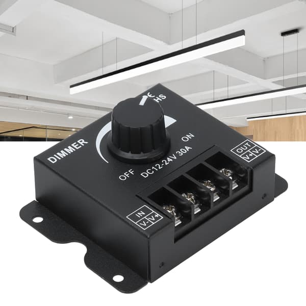 30A PWM LED-dæmper Unicolor Enkeltkanals Dæmpningscontroller DC 12V-24V til Strip Lights