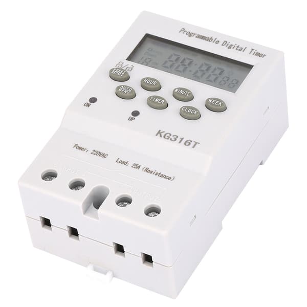 KG316T 220V Programmerbar Digital Timerkontakt, Mikrocomputer Automatisk Tidsstyring, 16A