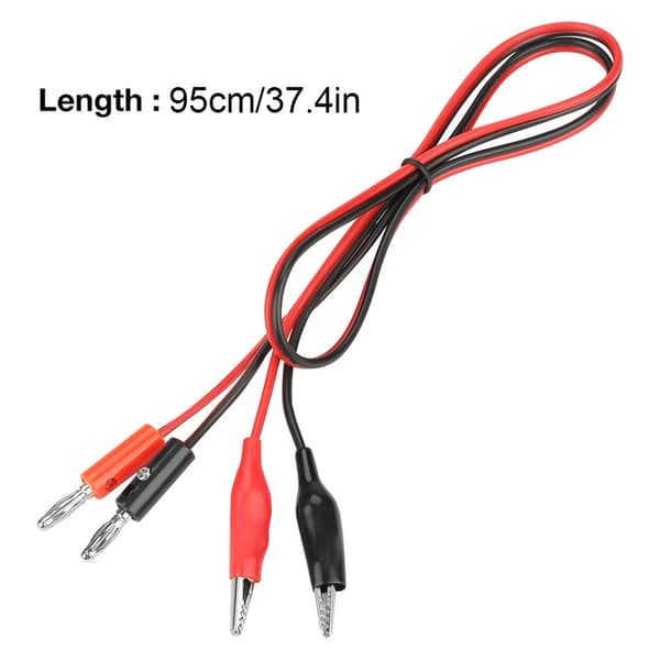 Bananplugg Testkabel 30V 5A Kabelklämma för Justerbar DC-strömförsörjning