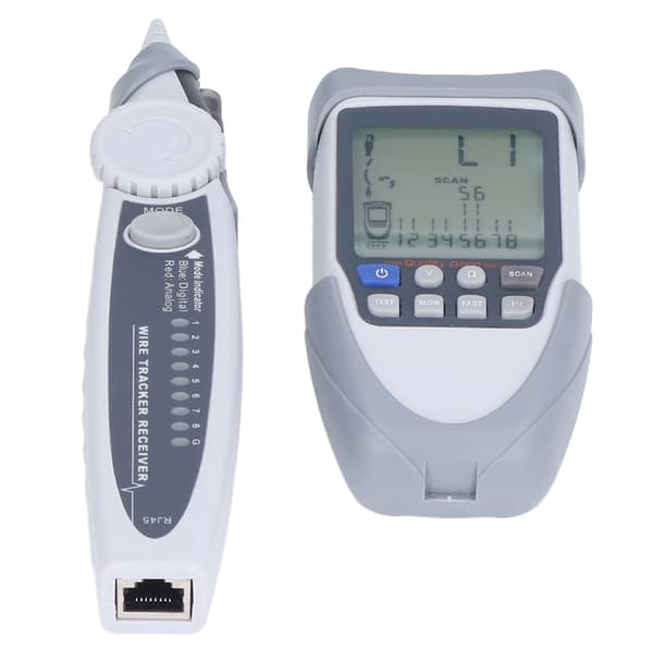 Netværkskabeltester LCD Digital Analog Multifunktion POE Wire Tracker Line Finder med taske