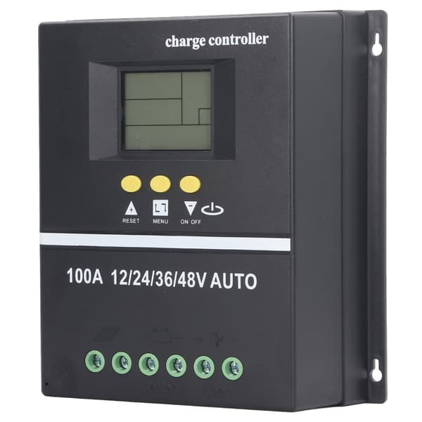 MPPT Solar Charge Controller Dobbelt USB-port Baggrundsbelyst LCD-display Solpanel Regulator 12V 24V 36V 48V Adaptiv