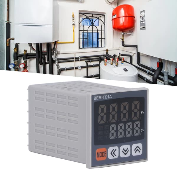 Digital PID Temperaturregulator 2 Utgång Termostat 48x48mm 110-240VAC