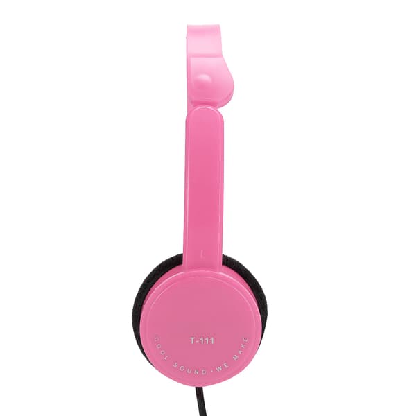 Sammenfoldeligt kablet stereoheadset Børnehovedtelefon med mikrofon til smartphone tablet-pink