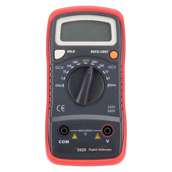 Digital multimeter AC DC voltmeter LCD-bakgrundsbelyst 200mV-600V elektrisk testare
