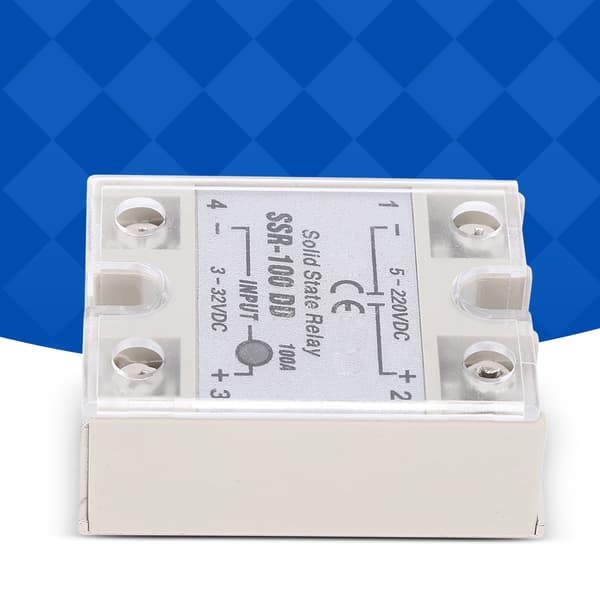 DC DC Solid State Relay SSR Berøringsfri Switch 100A 5-220VDC Høj Kvalitet