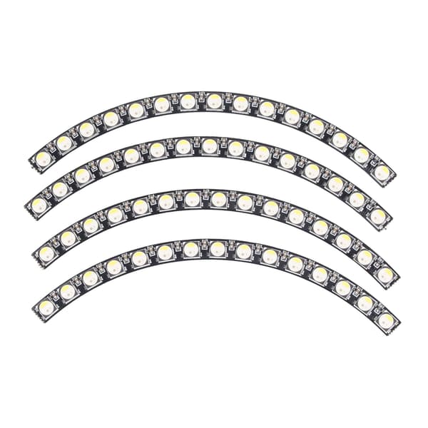 60 stk. SK6812 RGB LED Ringlysmodul, individuelt adresserbart fuldfarve, 60-bit driverkort