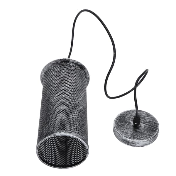 Retro Mesh Pendel Lampeskærm E27 Jernlampe til Bar Cafe Restaurant Sort
