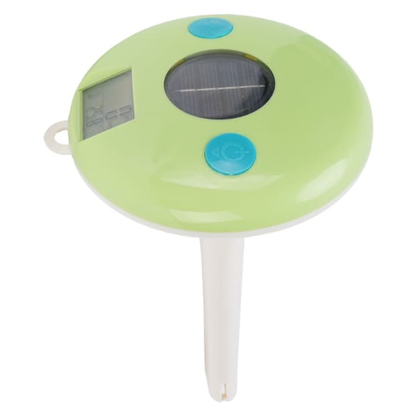 2 i 1 Solcellsdriven Pooltermometer Flytande Lättläst Digital Pooltermometer Salthalt Temperatur Vattenkvalitetstestare för Simbassänger Spa Bubbelpooler