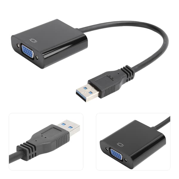 USB 3.0 til VGA-adapterkabel 1920x1080 Audio Video Converter 5.0Gbps til Windows 7/8/10