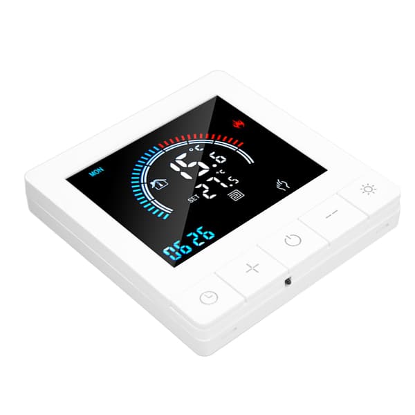 Smart WiFi Golvvärmetermostat Pekskärm, 110-240V 3A, Hemtemperaturregulator med Extern Sensor