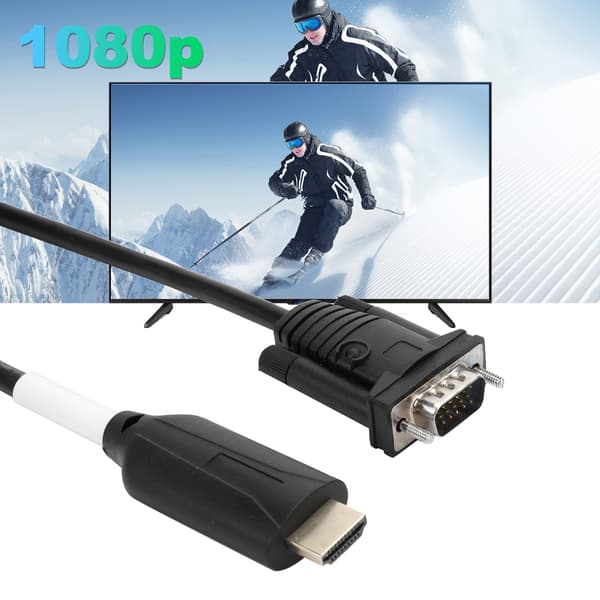 HDMI til VGA-konverteradapter Digital til analog signaltransformer med 1,2 m kabel