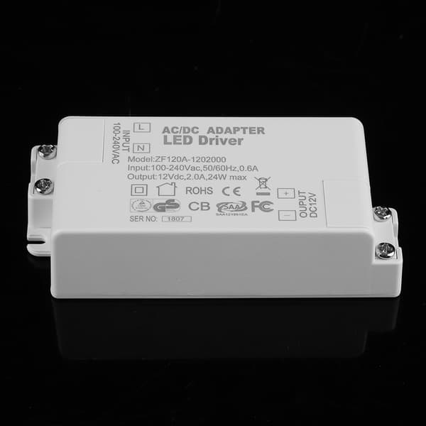 AC 100-240V til DC 12V 24W LED Driver Strømforsyning Transformer til Strip Light