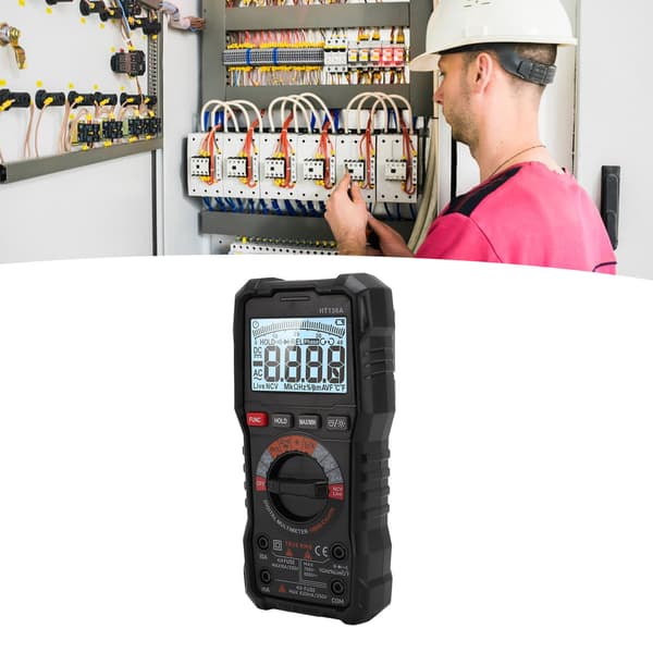 Auto-Ranging 6000-tællings multimeter, ægte RMS AC/DC spænding, strøm, modstand, kapacitans, frekvensmåler