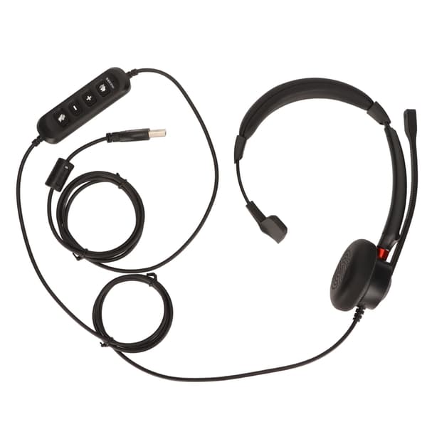 Call Center Headset ENC Active Noise Cancellation Single Ear Customer Service Headphone with Microphone for Office