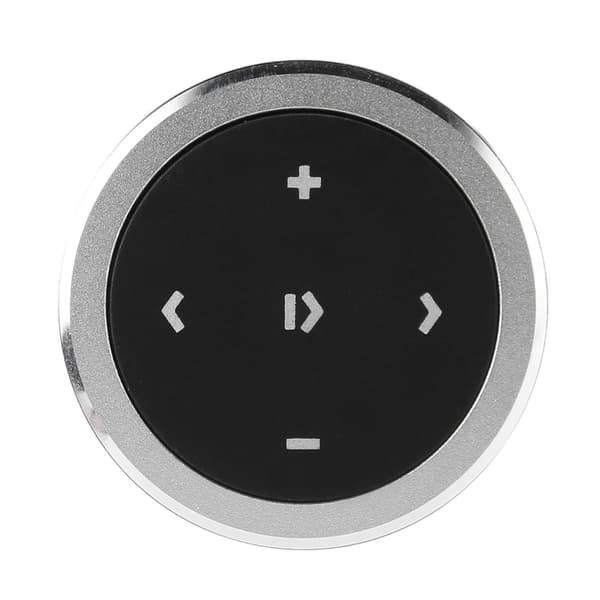 Bluetooth Media Button Smart Silver Button Bluetooth fjärrkontrollsats med fäste för mobiltelefoner surfplattor