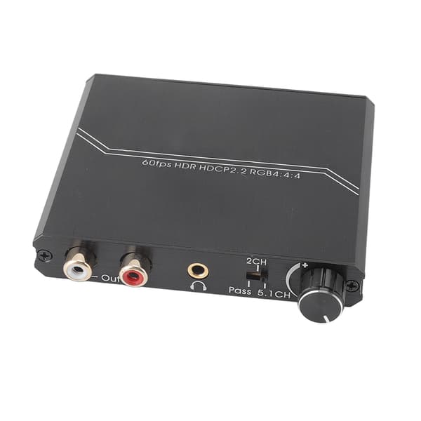 HD Multimedia Interface Extractor 4K 60Hz HD Multimedia Interface Splitter med volymkontroll för PS5 DVD-spelare
