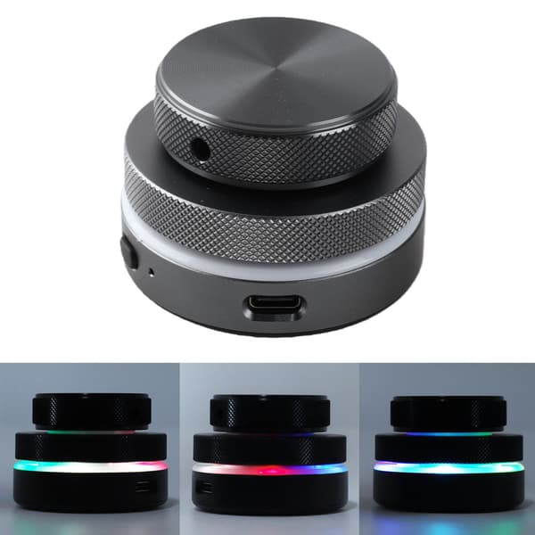 RGB LED Lydstyrkeknap Trådløs Bluetooth USB-C Multimediecontroller til Tablet Bærbar PC
