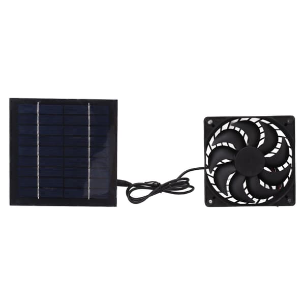 10W solcellepanel ventilatorsæt soldrevet ventilator til små drivhuse hundehuse skure ventilation