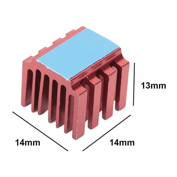 10 stk/sæt Stepmotordriver køleplade til 3D-printer TMC2100/TMC2208 Stepmotordrev