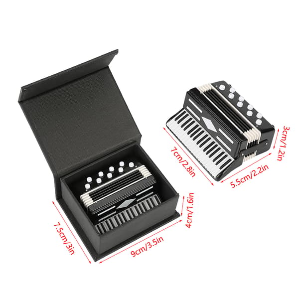 Mini dragspelsfigur skrivbordsdekorativt instrumentmodell hemkontorspresent