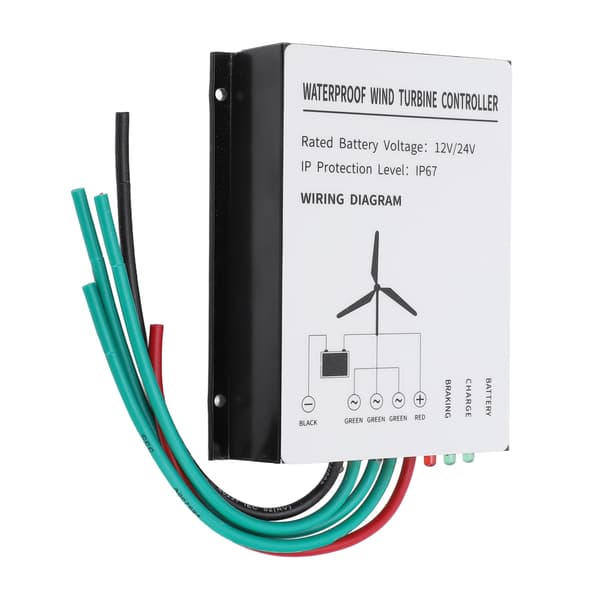 400W Vindmøllecontroller IP67 Vandafvisende Vindmøllegenerator Controller Regulator 12V 24V
