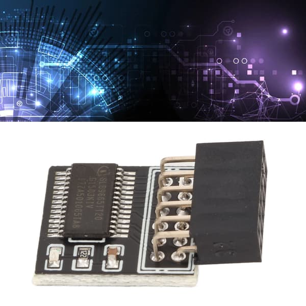 TPM 2.0-modul LPC-gränssnitt Stabil Hög säkerhet Hållbart material 12-stifts LPC-modul för moderkort PC