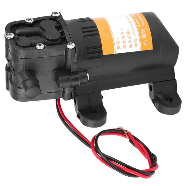 12V Mini Membranvattenpump, Plast, 0.48MPa, 3.5L/Min, Bärbar