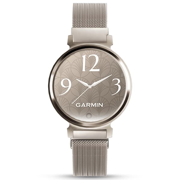 Laband 14 mm urrem i rustfrit stålnet til Garmin Lily 2/Active, magnetisk hurtigudløserrem, sølv, kvinder mænd