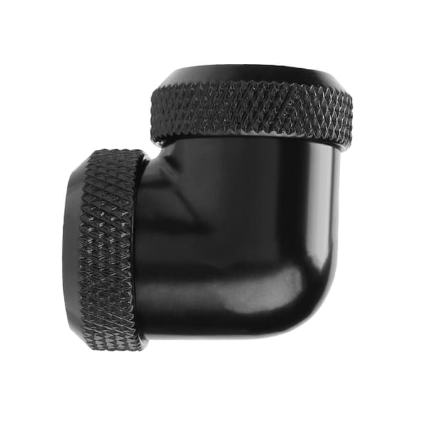 14mm OD DIY Twist 90 graders albue dobbelt hårdt rørforbindelse vand væskekøling sort