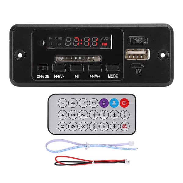 5V MP3 Audio Decoder Modul USB FM Radio MP3 Afkodningskort Musikafspiller med Strømforstærker Sort