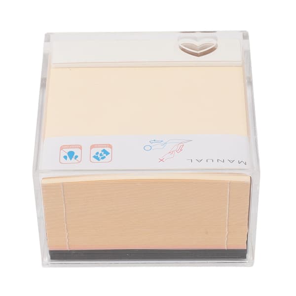 3D Sticky Notes Rivbar Romantisk Stereo Ringboks 3D Papirskulptur til Gave Skrivebordsornament