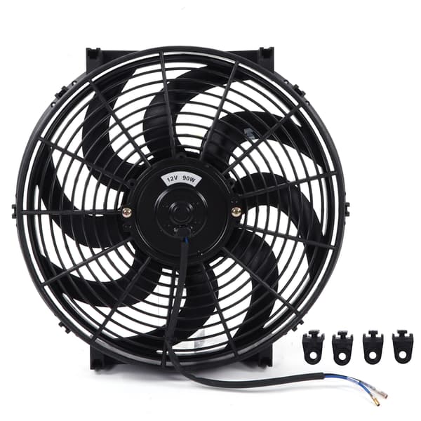 14 tommer universal elektrisk kølerkøleventilator monteringssæt 12V 90W slank ventilator push pull