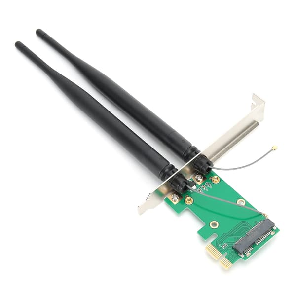Mini PCIE til PCIE Adapterkort Trådløs Wifi Stationær Computer Netværkskonverter (6DB Antenne)