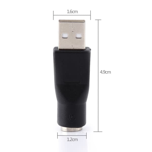 2 stk. USB 2.0 A han til PS/2 hun adaptere konverterstik til pc-computertastaturmus