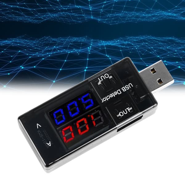 USB-tester, dobbelt display multimeter, højpræcisions spændingsstrømkapacitetsmåler 3-20V 0-3A