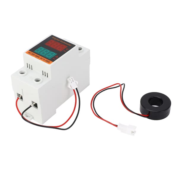 AC20-500V 0-100A LED skinnevoltmeter-amperemeter, højpræcisions AC strøm- og spændingstester