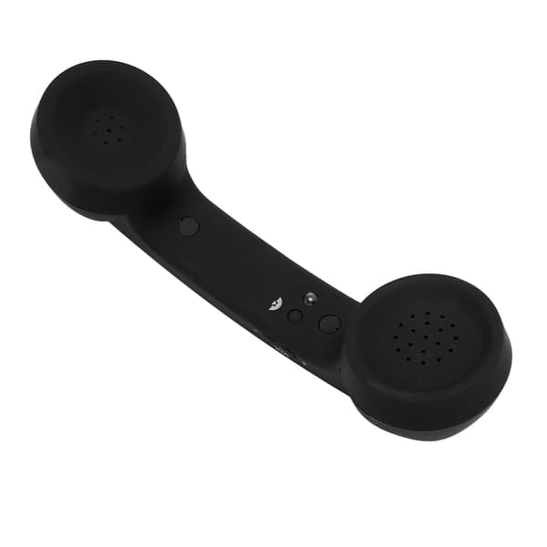 Bluetooth telefonrør Retro strålingssikkert genopladeligt trådløst mobiltelefonrør sort
