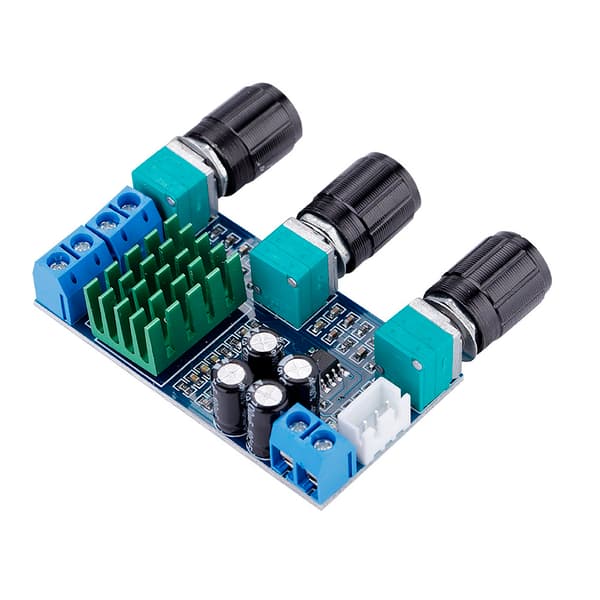 TPA3116D2 DC 12V-24V 80W * 2 Digital Audioforstærkerkort Diskant Volumen Bas Audio Amp Modul