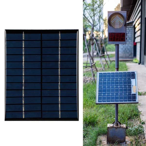 2W 12V DIY Polykristallin Kisel Solpanel Modul för Solljus Vetenskapsprojekt Laddning