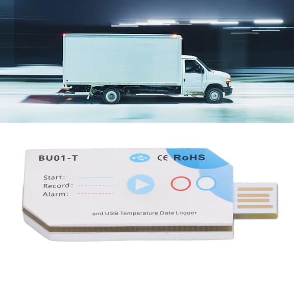 USB Temperaturdatalogger Bluetooth APP-anslutning Temp PDF-rapportinspelare 120 dagar 32000 kapacitet