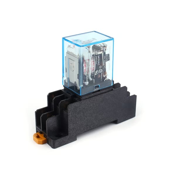 AC 220V Spolrelä 10A DPDT LY2NJ HH62P HHC68A-2Z med sockelbas