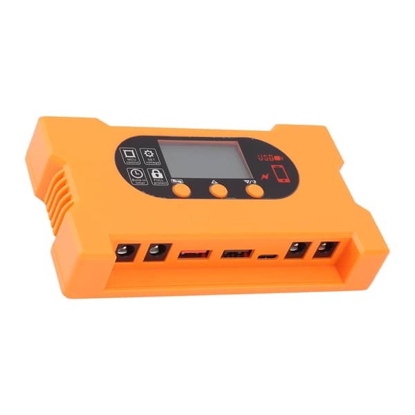 Solladdningsregulator 12V 24V Dubbel USB Typ C Snabbladdning Solpanel Batteriregulator med LCD-display 10A