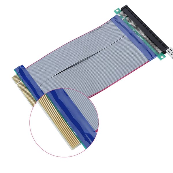 19CM PCI-E Riser-kortförlängare PCI-E 16X Mjuk Platt Förlängningskabel