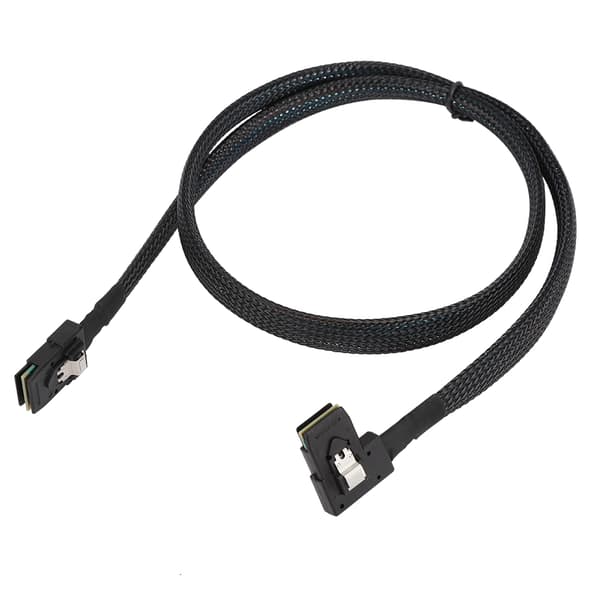 MINI SAS 36P 0,8 meter formsprutning SFF-8087 höger vinkel till SFF8087 hårddisklina