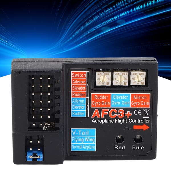AFC3 3-axlig gyro-stabilisator flygkontroll för RC fastvingade flygplan, 4-6V DC, helautomatisk balanssystem