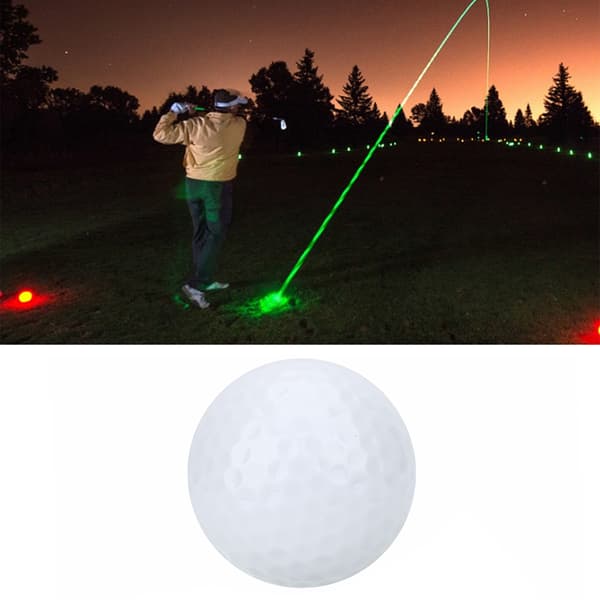 1 stk. elektronisk LED-lysende golfbold til mørk nat sportstræning (rød)